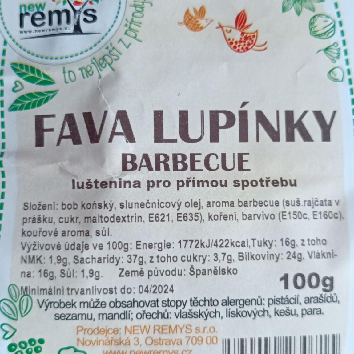 Fotografie - Fava lupínky Barbecue New Remys