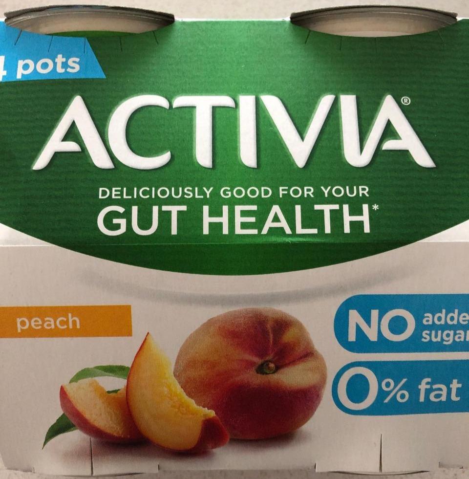 Fotografie - Activia No Added Sugar Gut Health Yogurt 0% fat Peach