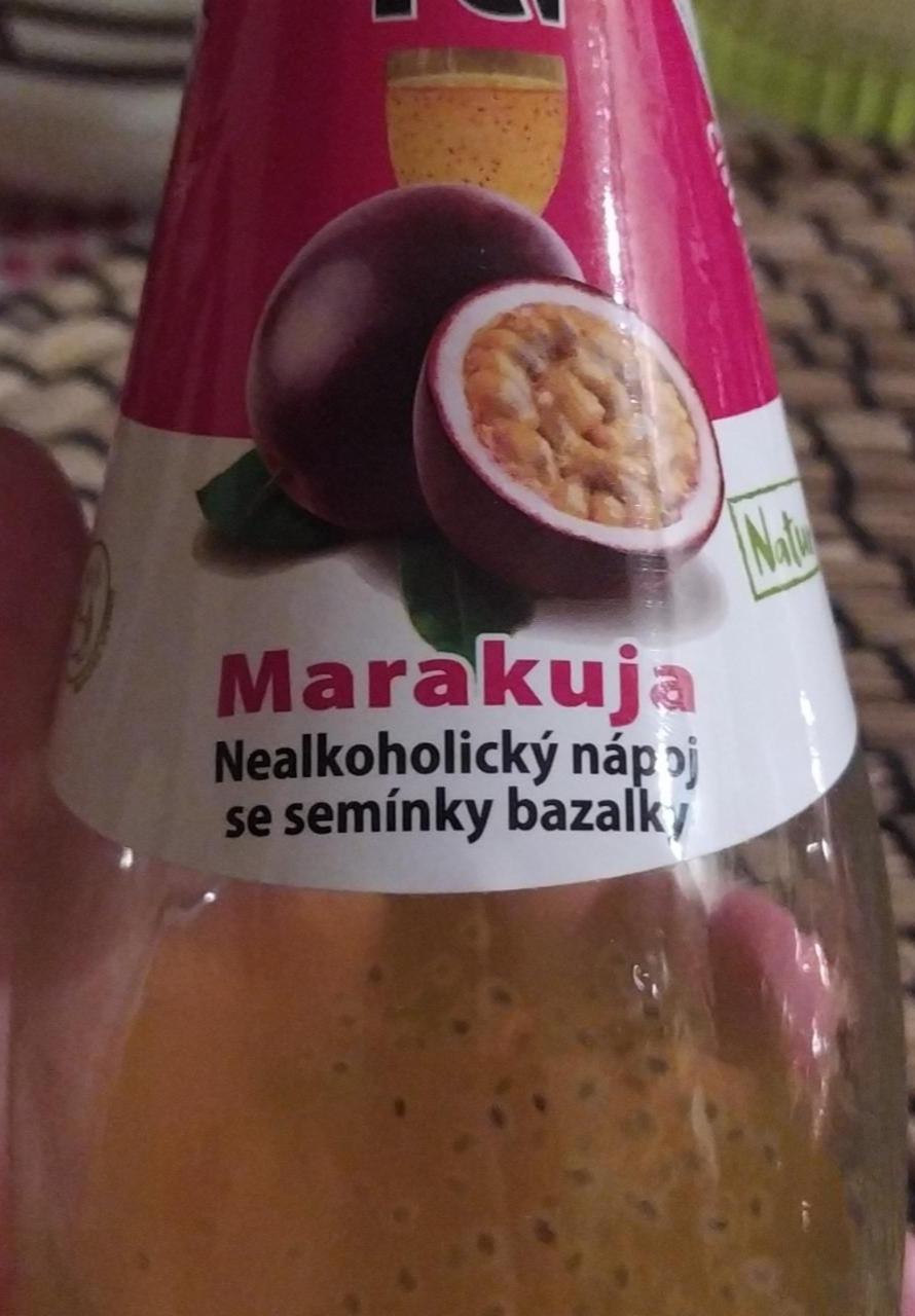Fotografie - Marakuja Nealkoholický nápoj se semínky bazalky TG
