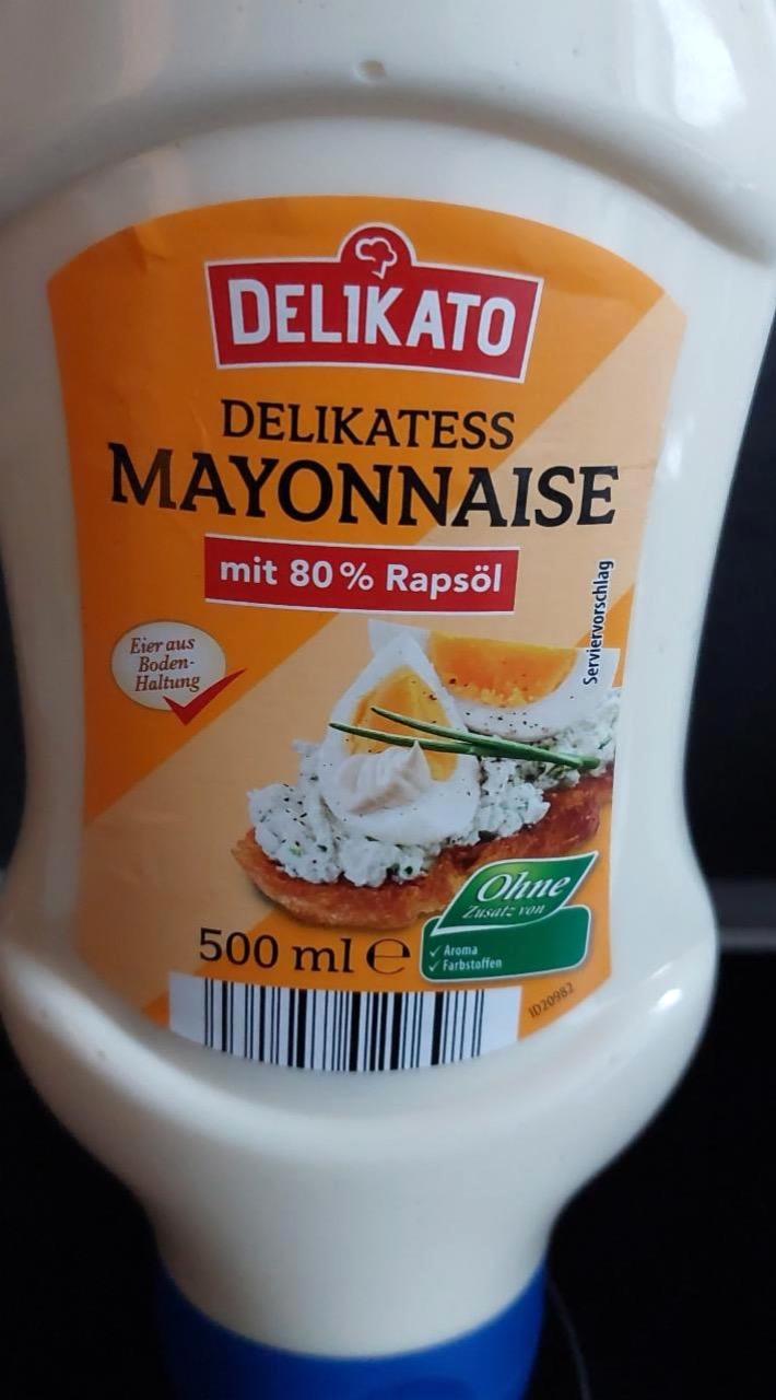 Delikatess Mayonnaise Delikato - kalorie, kJ a nutriční hodnoty