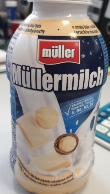 Fotografie - Müllermilch bílá čokoláda, makadamový oříšek Müller