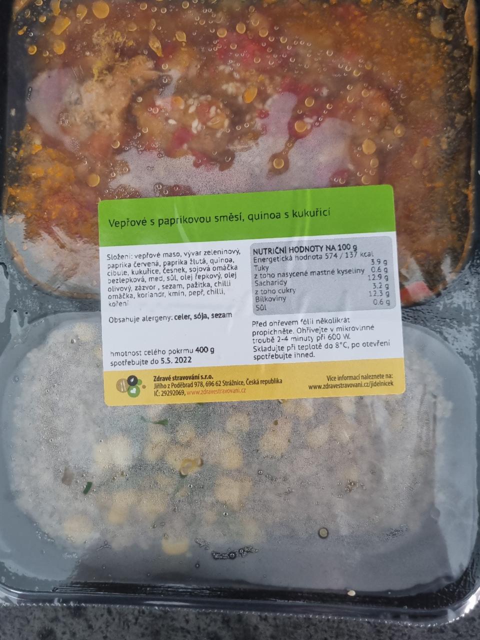 Fotografie - Vepřové s paprikovou směsí, quinoa s kukuřicí Zdravé stravování 