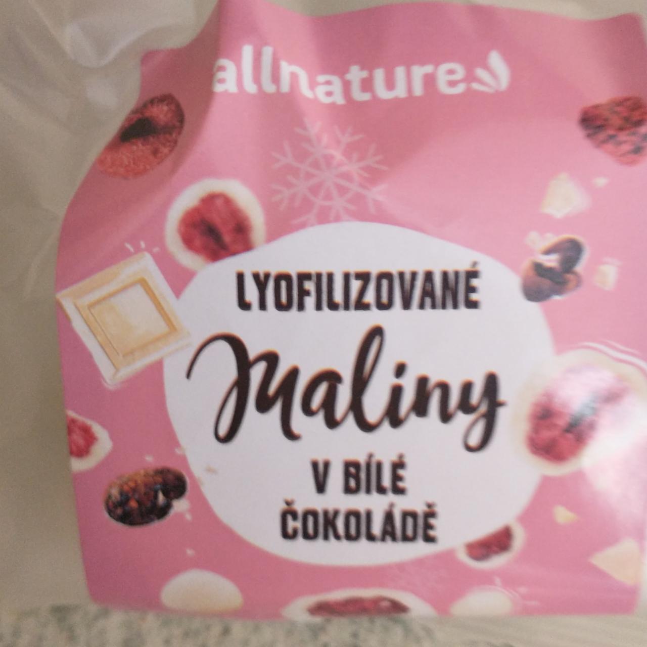 Fotografie - Lyofilizované Maliny v bílé čokoládě Allnature