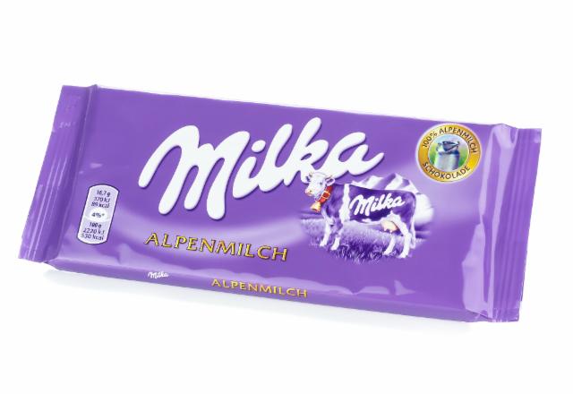 Fotografie - Milka alpenmilch (mléčná čokoláda)