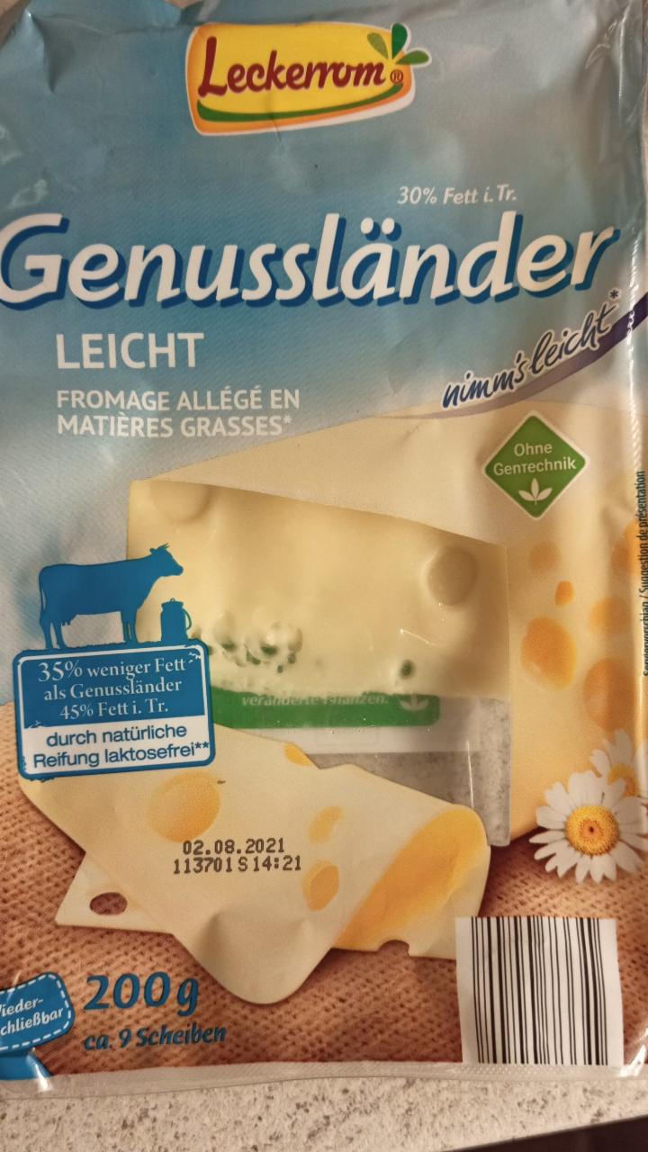 Fotografie - Tvrdý sýr Genussländer leicht 16% Leckerrom