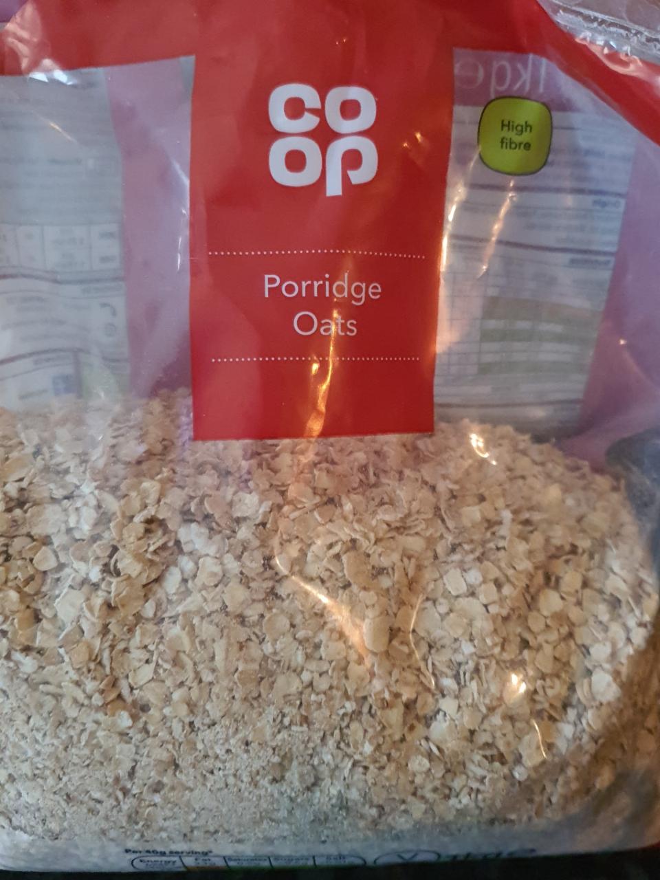 Fotografie - ovesné vločky cooperative porridge oats