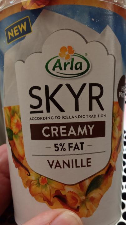 Fotografie - Skyr creamy 5% fat vanille Arla