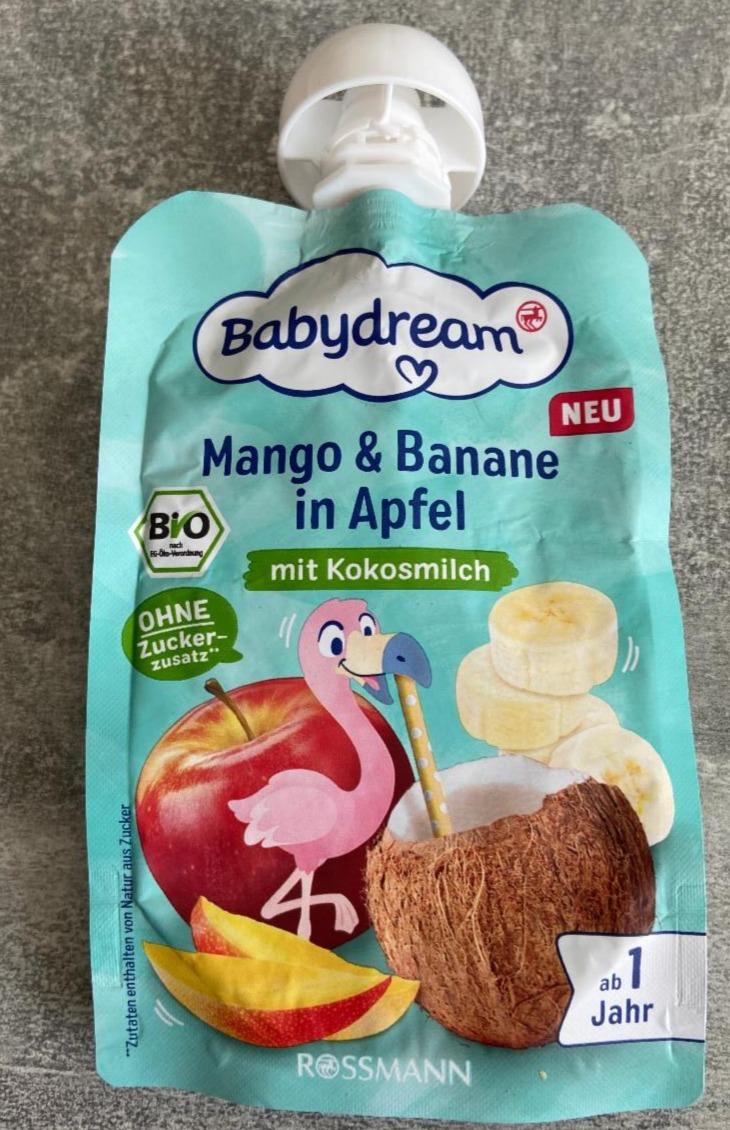 Fotografie - Bio Mango & Banane in Apfel mit Kokosmilch Babydream
