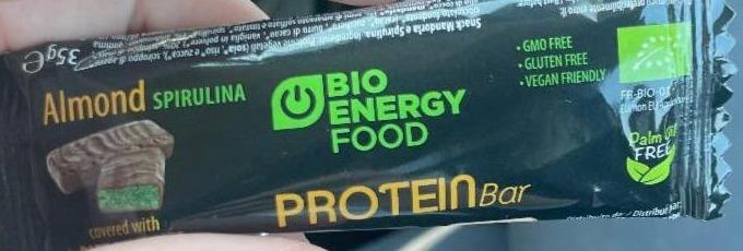 Fotografie - Protein bar Almond Spirulina Bio energy food