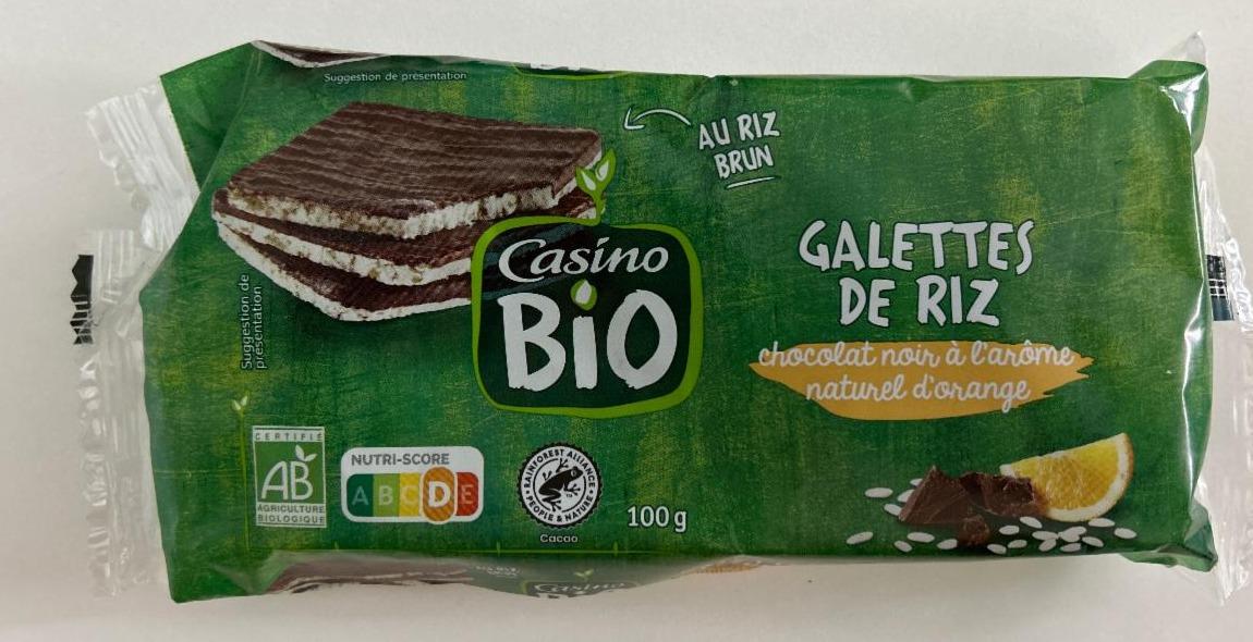 Fotografie - Bio Galettes de riz chocolat noir à l'arôme naturel d'orange Casino