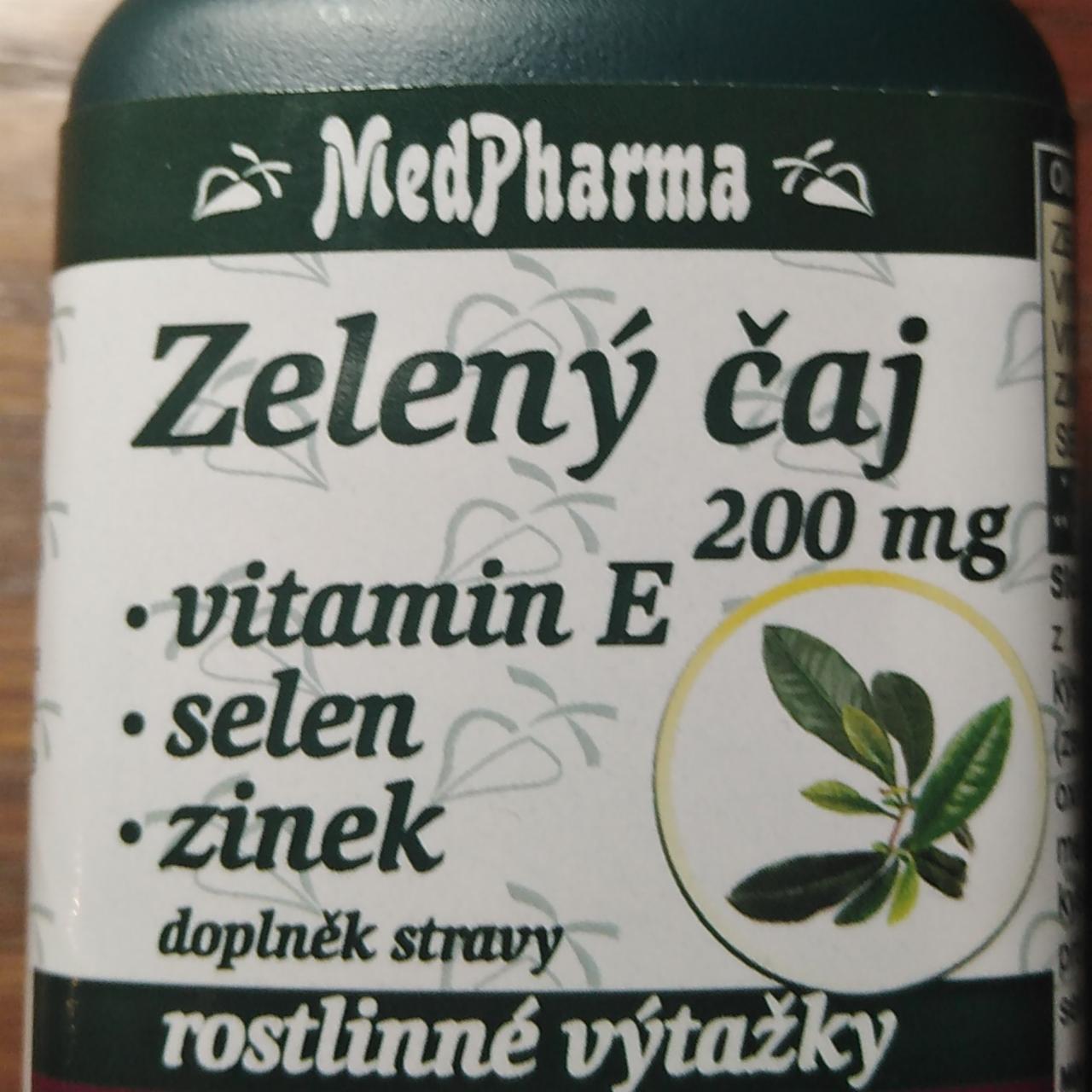Fotografie - Zelený čaj 200mg vitamin E + selen + zinek MedPharma