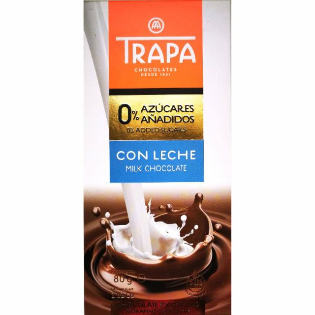 Fotografie - Trapa chocolate, milk chocolate, 0% added sugar