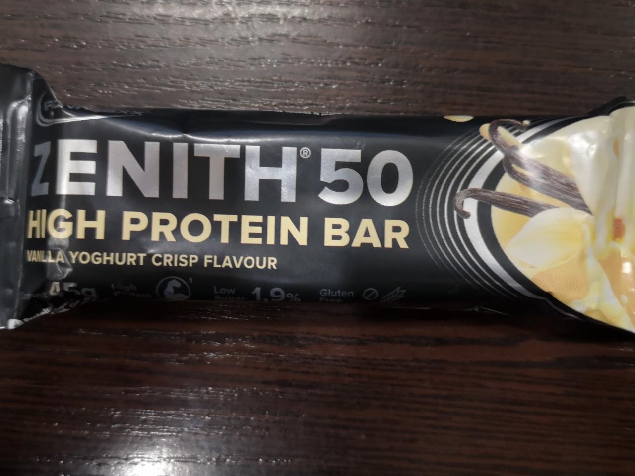 Fotografie - 50% Zenith Protein Bar Vanilla Yoghurt Crisp - IronMaxx