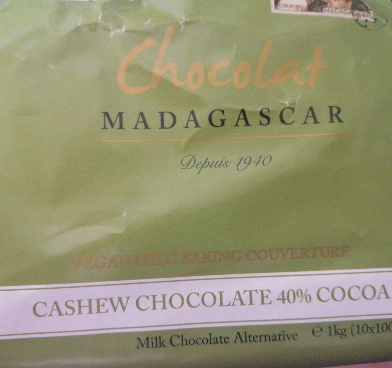 Fotografie - Cashew Chocolate 40% Cocoa Chocolat Madagascar