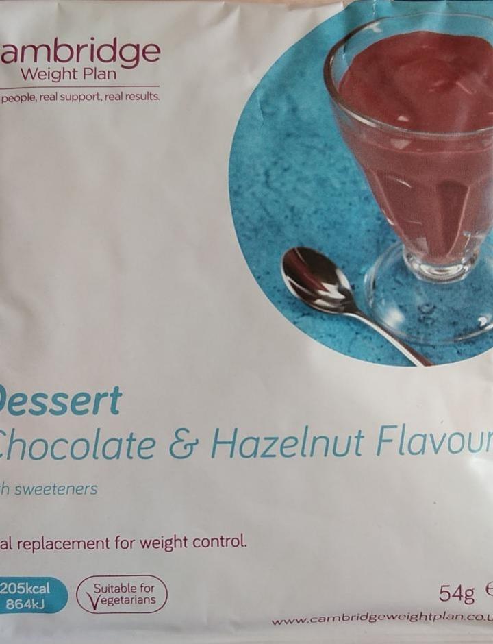 Fotografie - Desert Chocolate & Hazelnut Flavour Cambridge Weight Plan