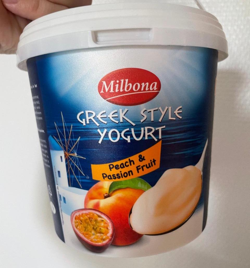 Fotografie - Greek Style Yogurt Peach & Passion fruit Milbona