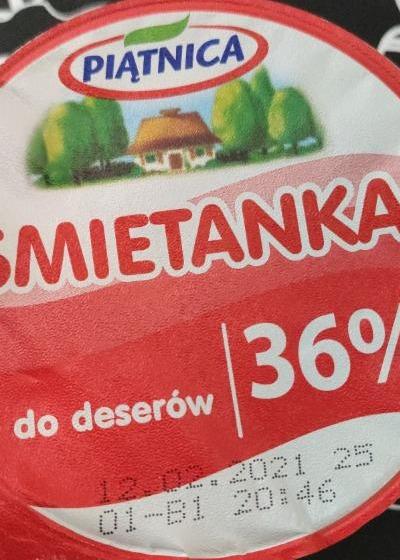 Fotografie - Smietanka do deserów (smetana do dezertů) 36% Piatnica
