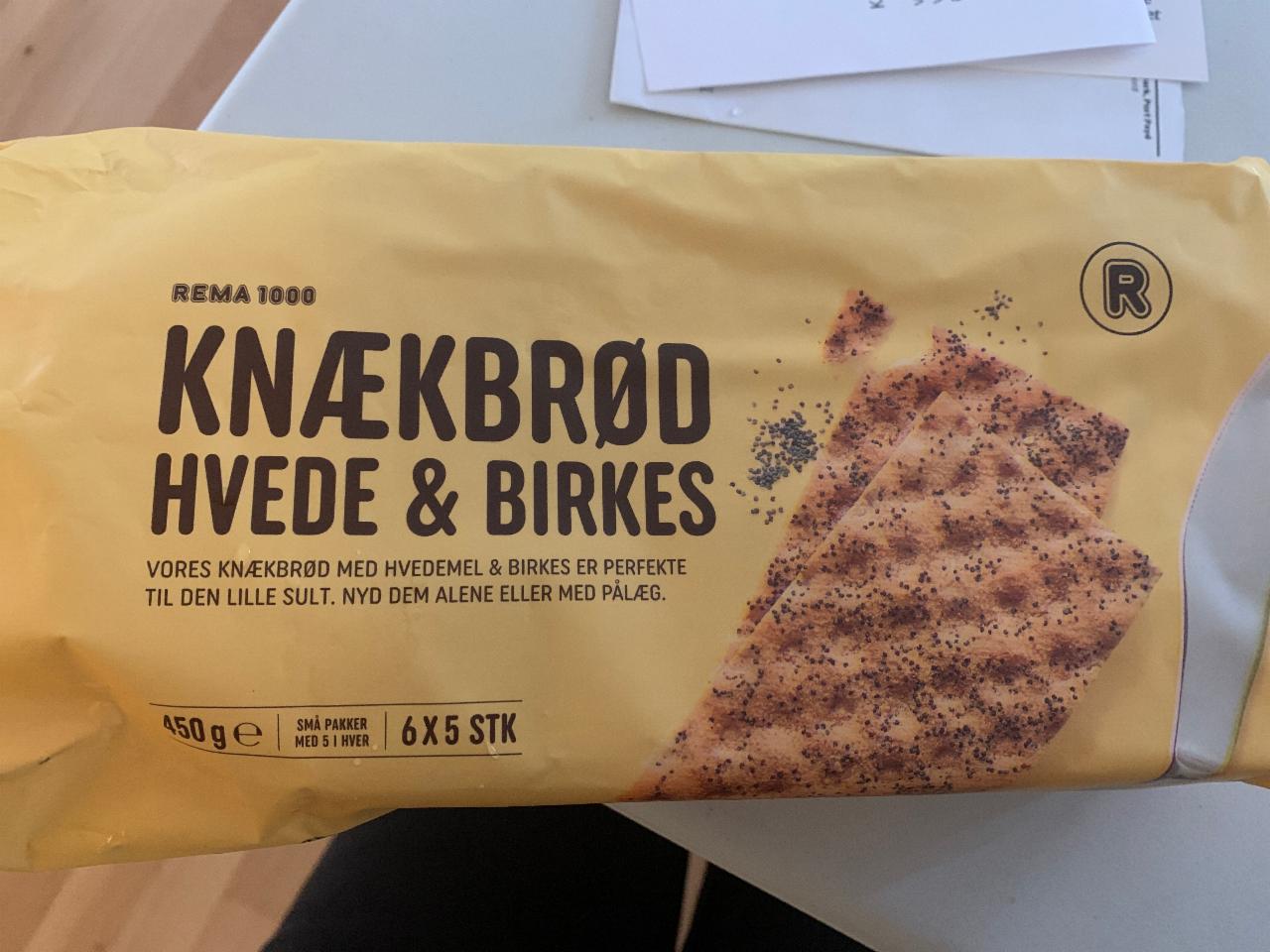 Fotografie - Knækbrød Hvede & Birkes Rema1000