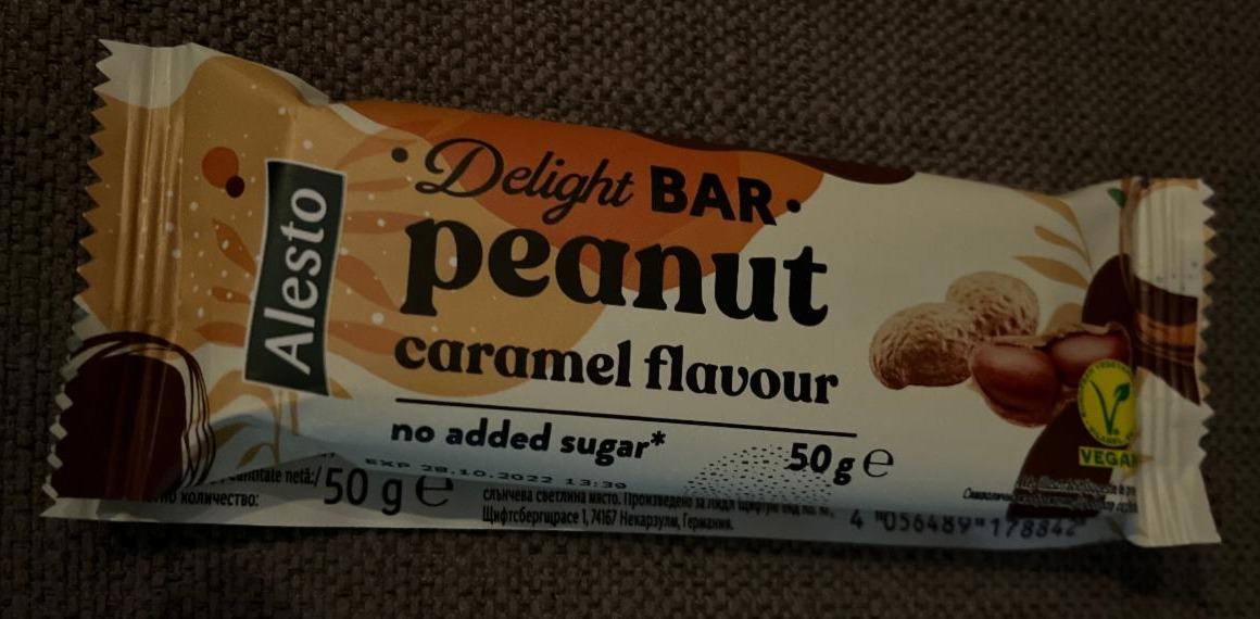 Fotografie - Delight Bar Peanut Caramel flavour vegan Alesto