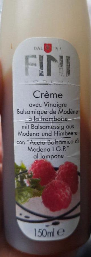 Fotografie - Crème avec vinaigre Balsamique de Modène à la framboise FINI