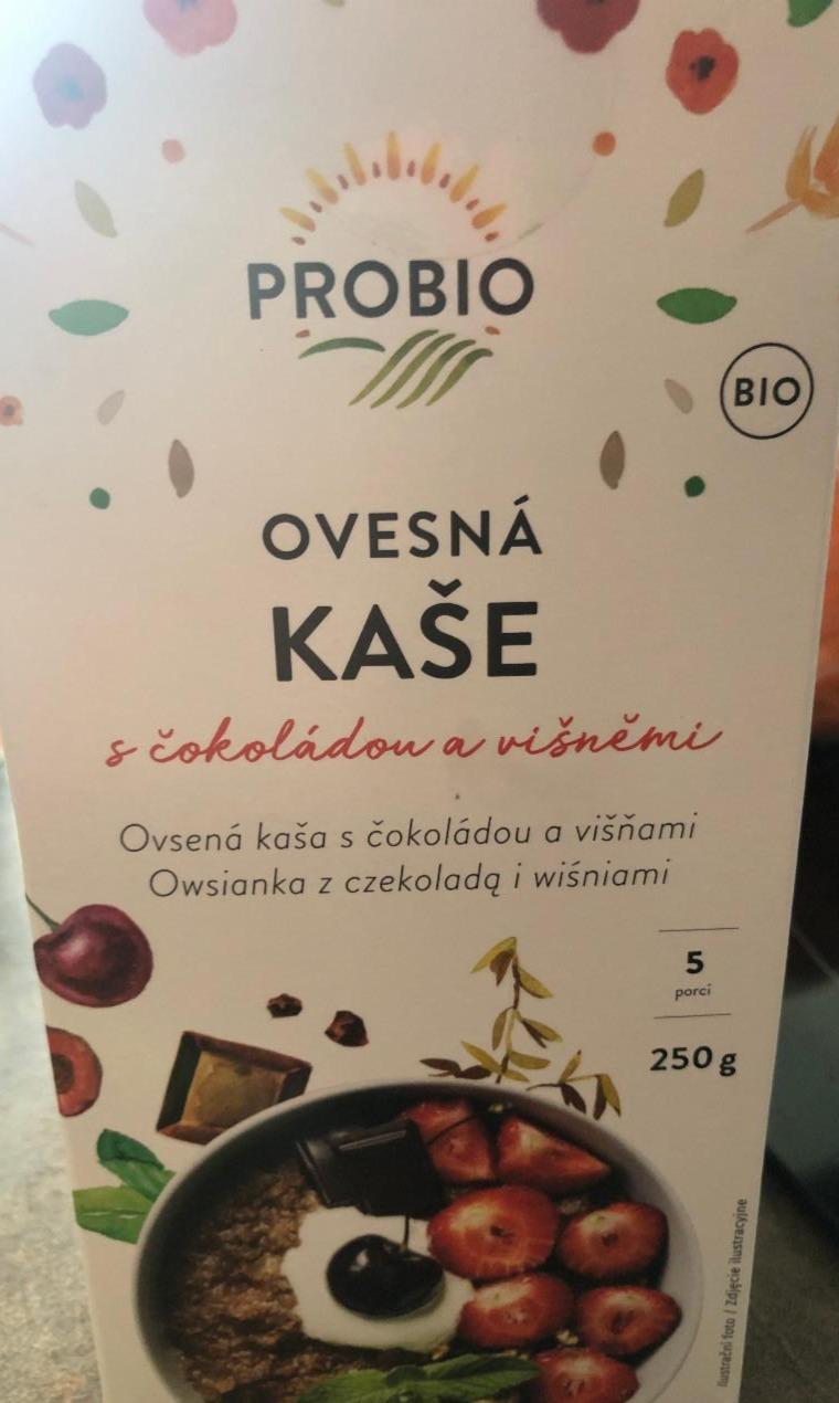 Fotografie - Ovesná kaše s čokoládou a višněmi bio Probio