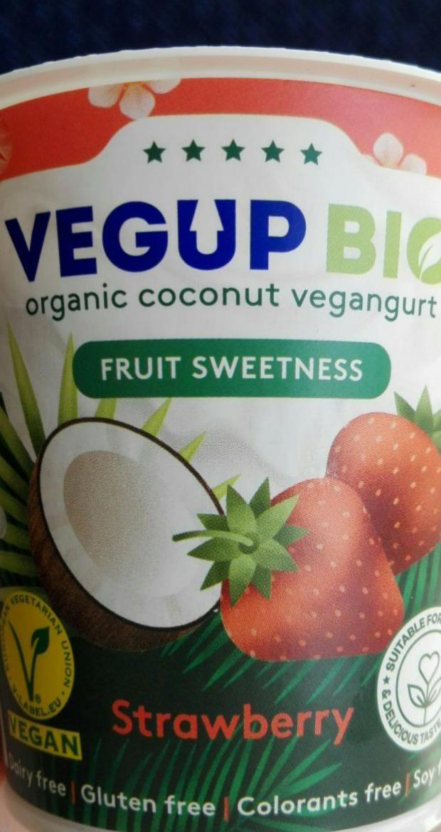 Fotografie - Vegup Bio organic coconut vegangurt Strawberry