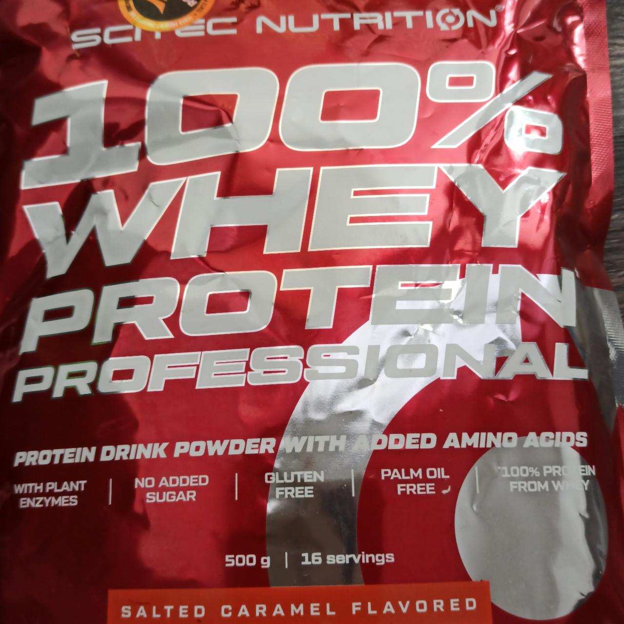 Fotografie - 100% Whey Protein Professional Salted caramel Scitec Nutrition