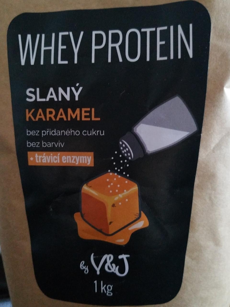 Fotografie - Whey protein slaný karamel V&J