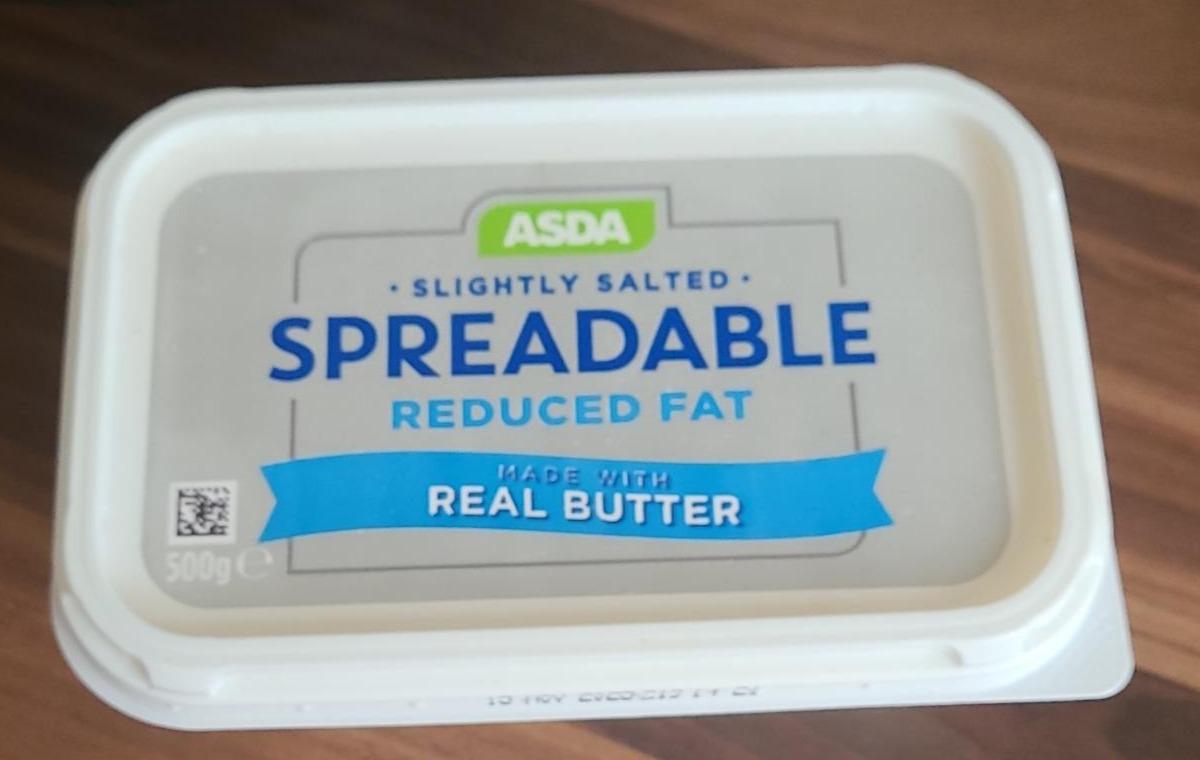 Fotografie - Slightly salted Spreadable reduced fat with Real Butter Asda