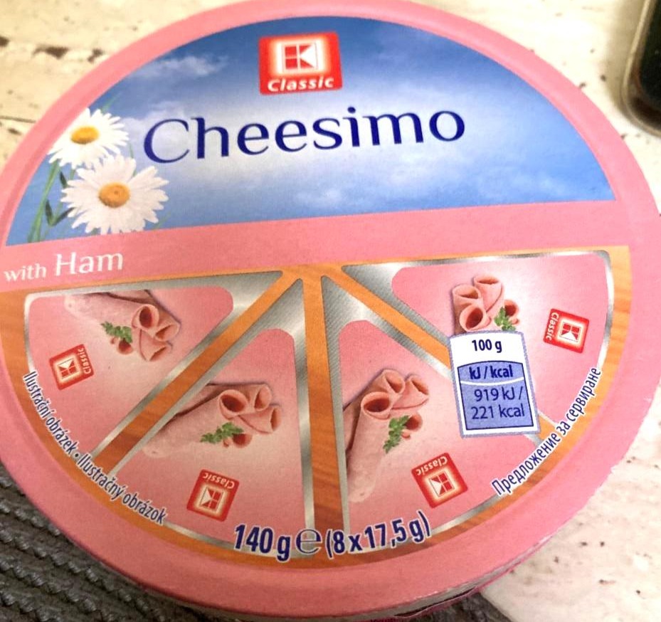 Fotografie - Cheesimo with ham (tavený sýr se šunkou) K-Classic