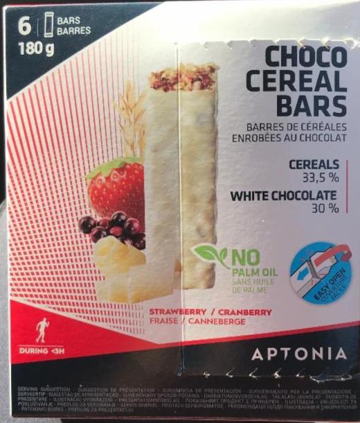 Fotografie - Choco cereal Bars Strawberry / Cranberry Aptonia