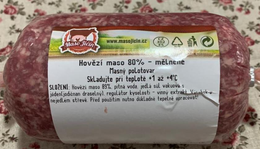 Fotografie - Hovězí maso 80% - mělněné Maso Jičín