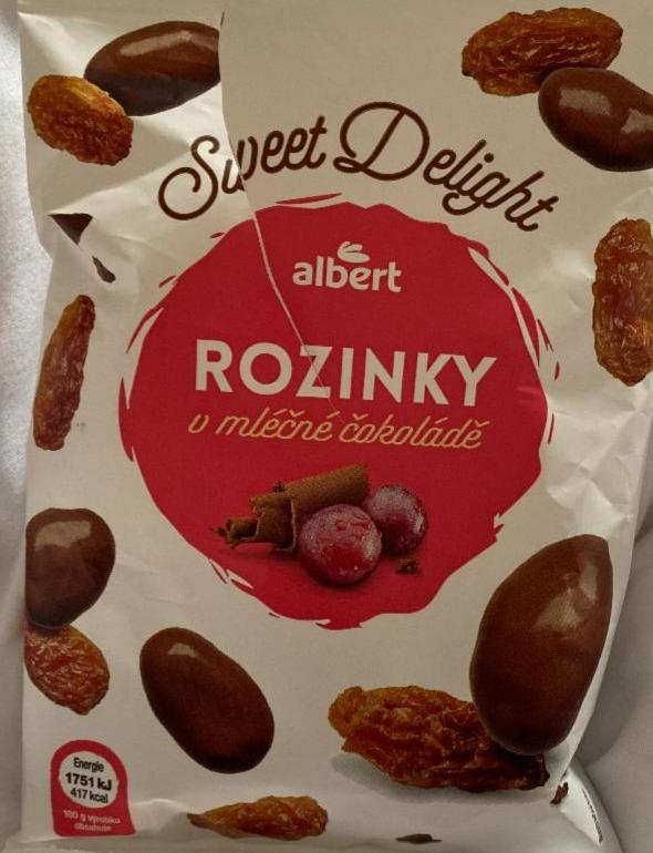 Fotografie - Sweet Delight Rozinky v mléčné čokoládě Albert