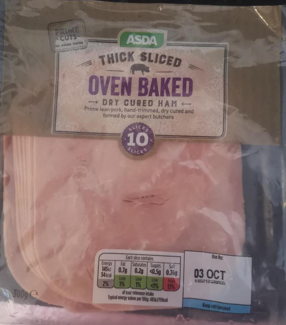 Fotografie - Thick Sliced Oven Baked Dry Cured Ham Asda
