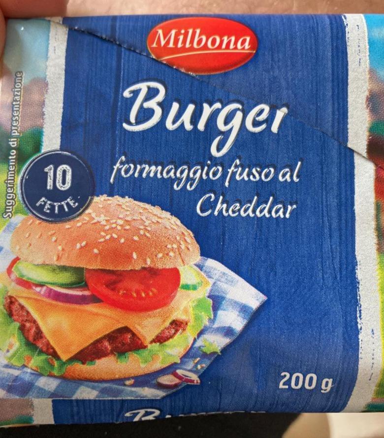 Fotografie - Burger formaggio fuso al Cheddar Milbona