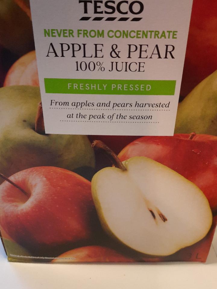 Fotografie - Tesco Apple & Pear 100% Juice