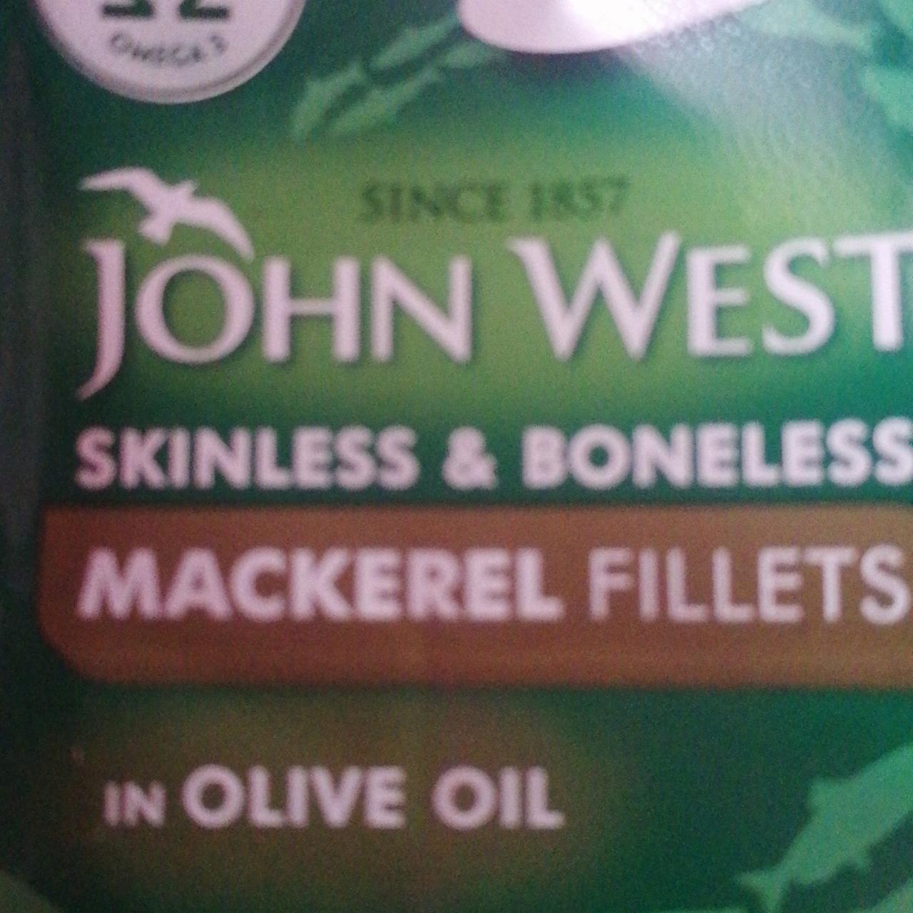 Fotografie - mackrel fillet in olive oil skinless&boneless John West