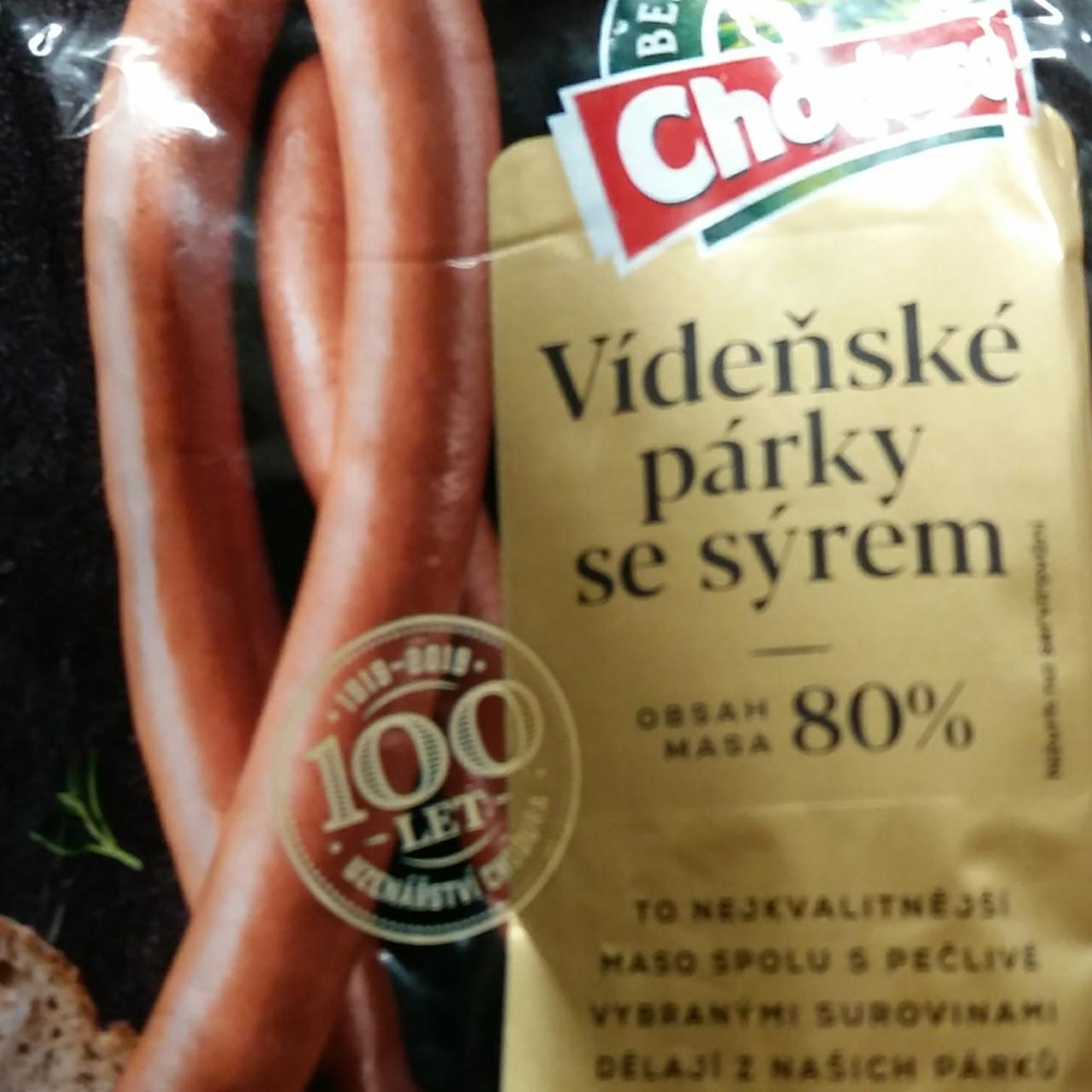Fotografie - Vídeňské párky se sýrem 80% masa extra Chodura