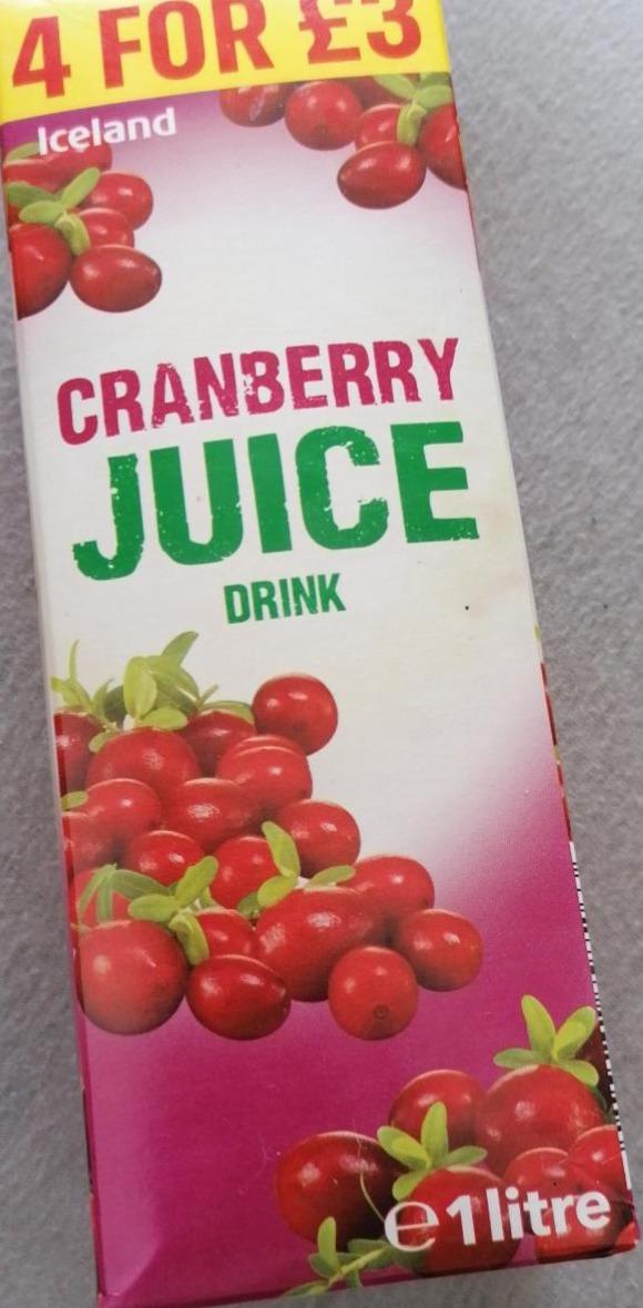Fotografie - Cranberry Juice Drink Iceland