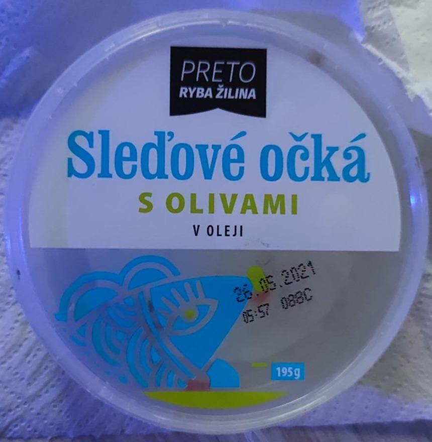 Fotografie - Sleďové očká s olivami v oleji Preto Ryba Žilina