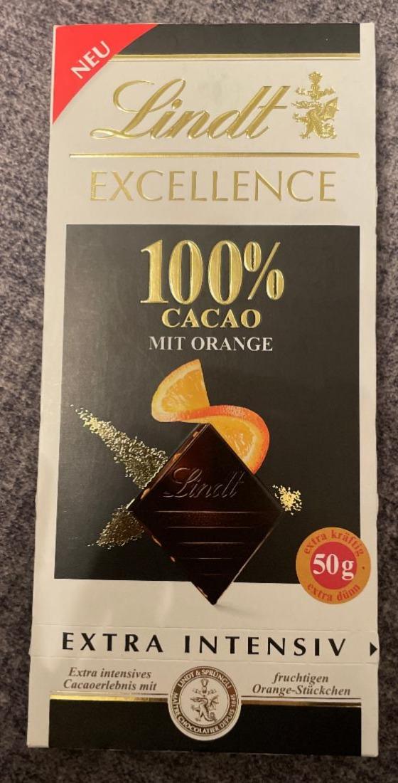 Fotografie - Excellence 100% Cacao mit Orange Lindt