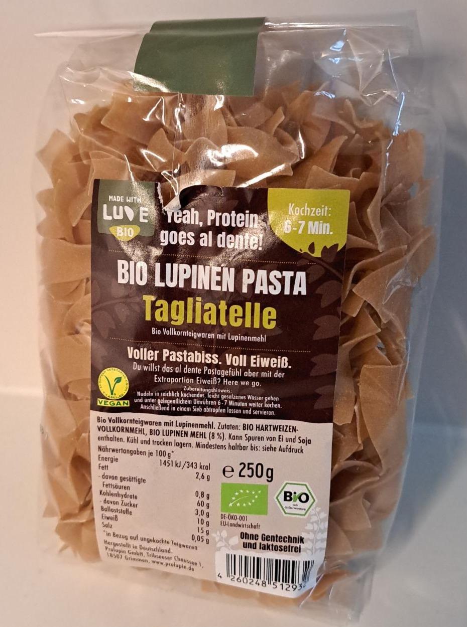 Fotografie - Bio Lupinen Pasta Tagliatelle Made with Luve