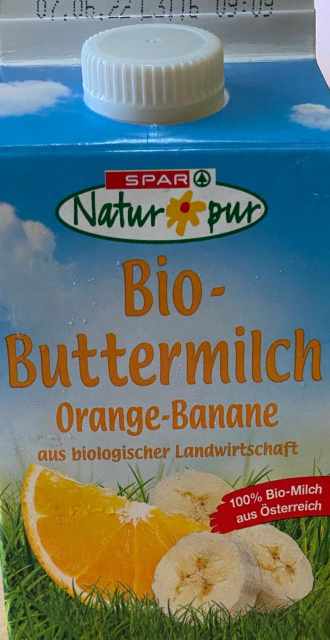 Fotografie - Bio-Buttermilch Orange-Banane Spar Natur pur