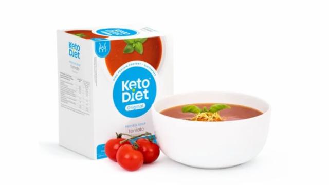 Fotografie - instantní rajčatová polévka s nudlemi KetoDiet