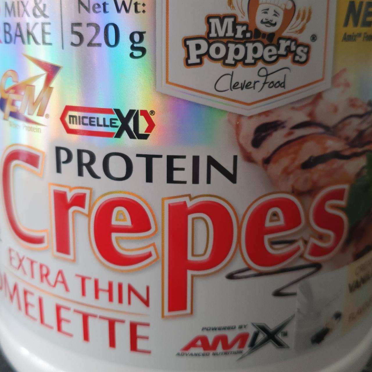 Fotografie - Mr. Popper's Protein Crepes extra thin omelette Vanilla Amix Nutrition