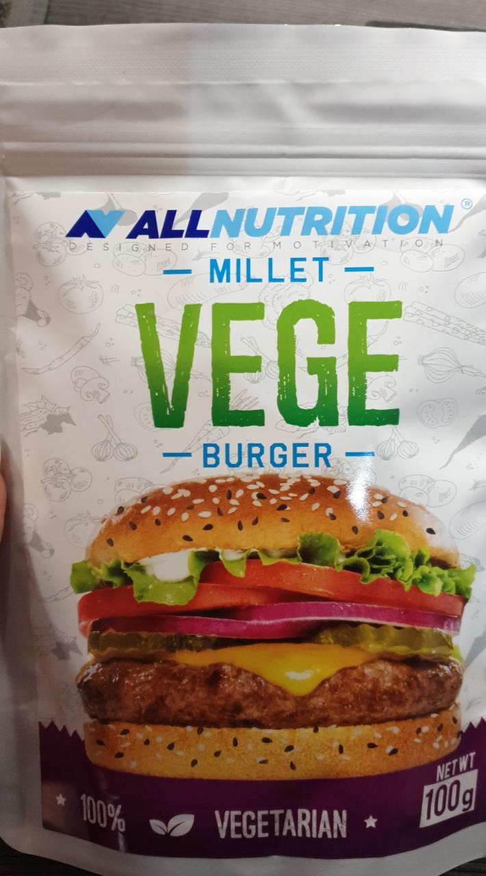 Fotografie - Millet Vegeburger Allnutrition