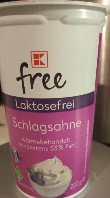 Fotografie - Laktosefrei Schlagsahne 33% Fett K-free