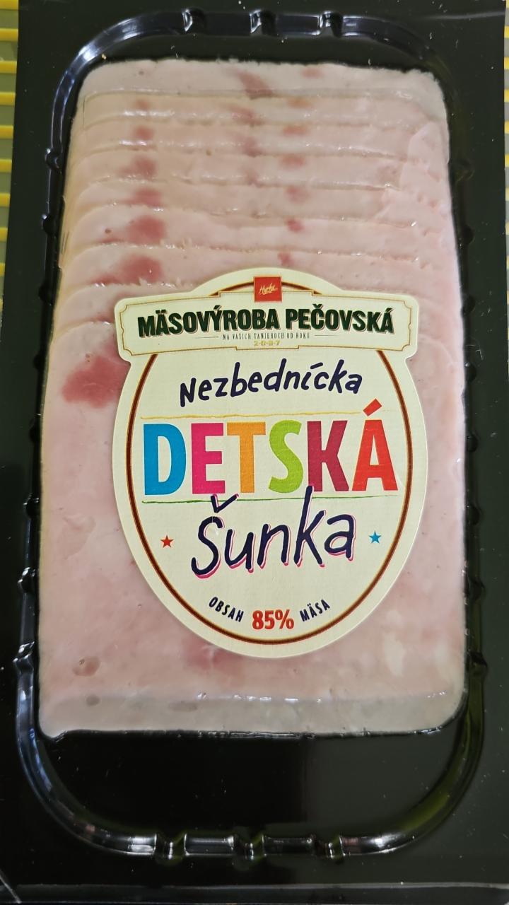 Fotografie - šunka dětská 77 % tuku Mäsovýroba Pečovská