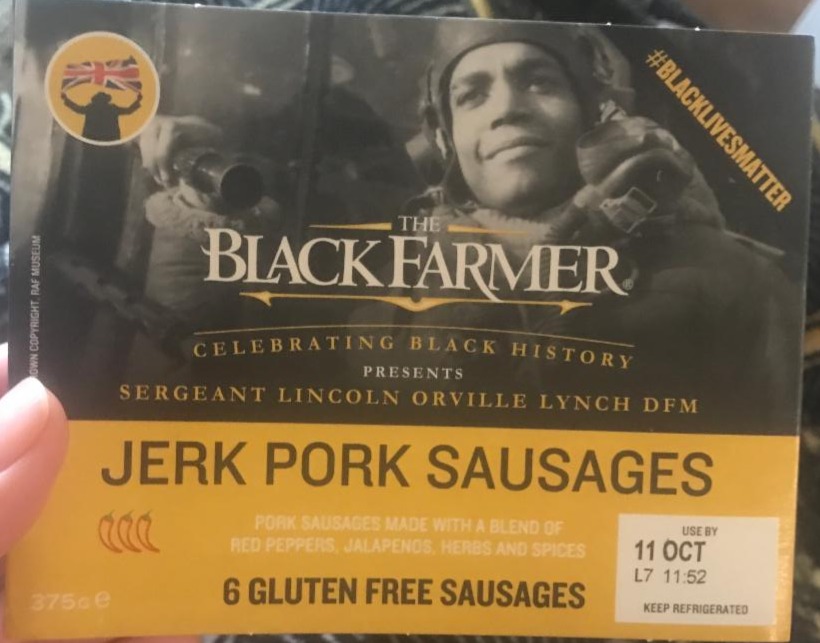 Fotografie - 6 Gluten Free Jerk Pork Sausages The Black Farmer