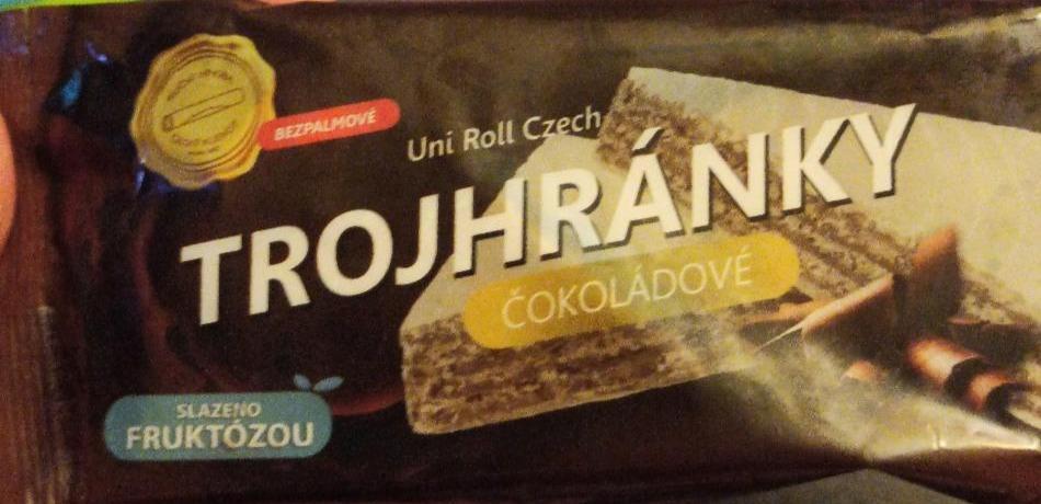 Fotografie - Trojhránky čokoládové s fruktózou Uni Roll Czech